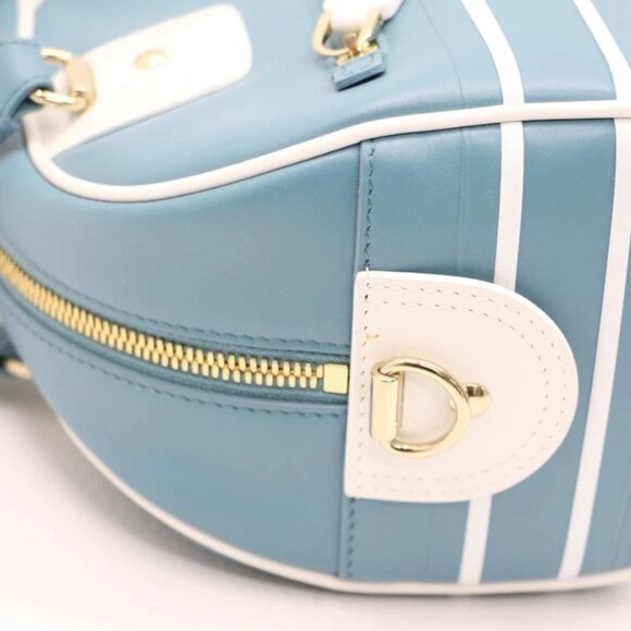 Christian Dior Calfskin Small Dior Vibe Bowling Bag - Turquoise - Picture 11 of 16